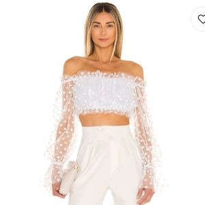 Revolve Majorelle Baby Bye Crop Top - Small